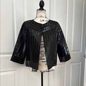 Black Ellen Tracy Blazer Top